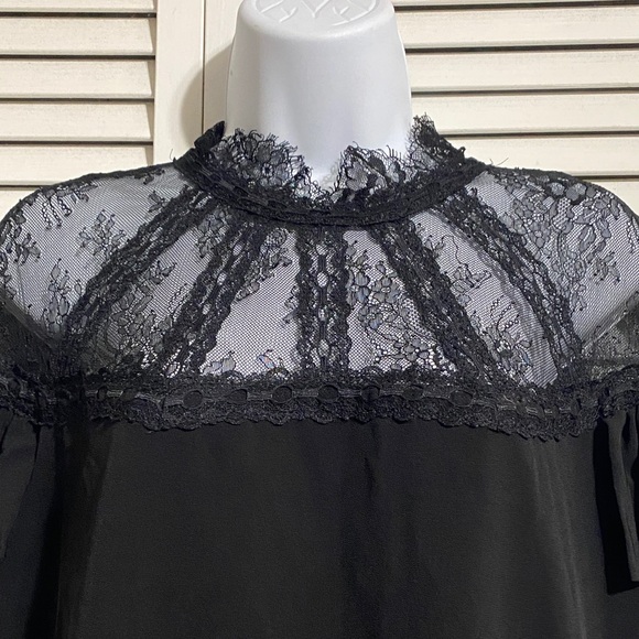 Tahari ASL Black Lace Yoke Dress - Picture 6 of 13